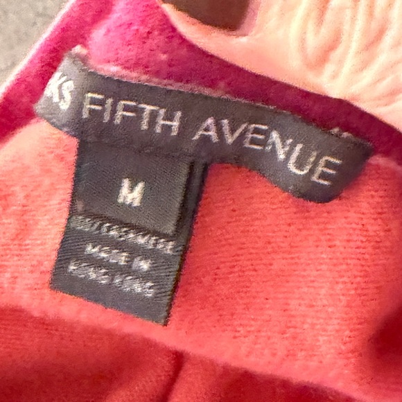 Saks Fifth Avenue Vintage Cashmere Coral Pink Cardigan - Picture 3 of 5